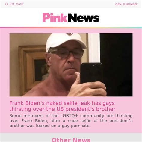 frank biden nudes|Joe Biden's brother Frank had a nude selfie pop up on  .